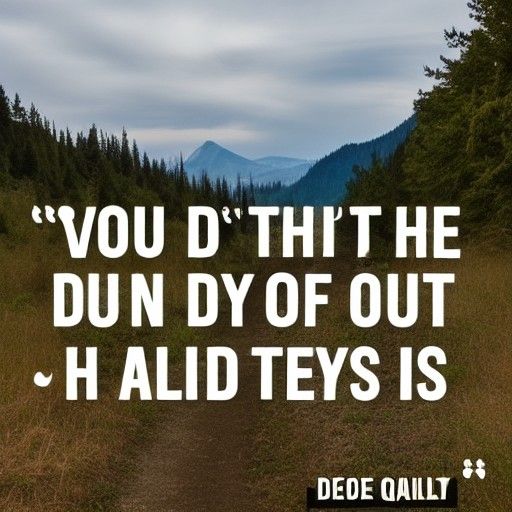 Inspiring Quote Amidst Forest Trail Serenity