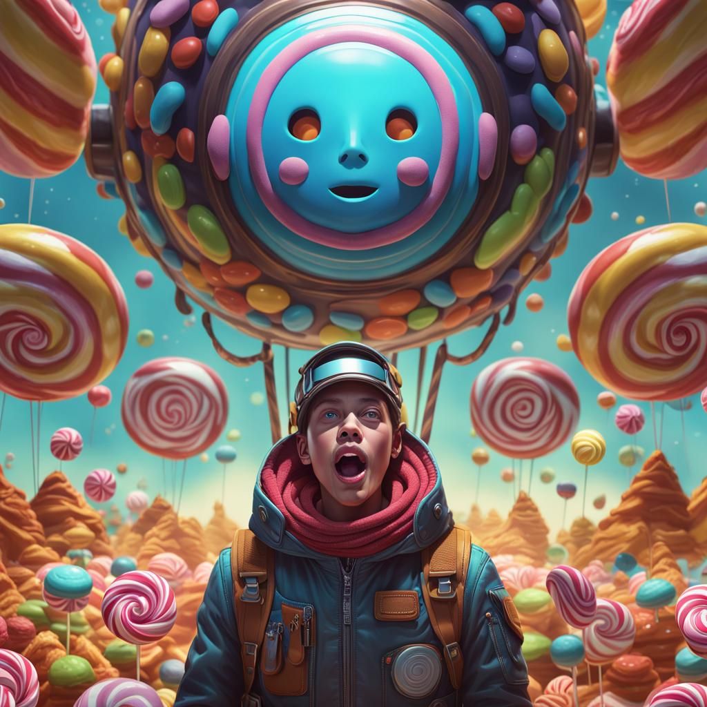 Candy Art Scene from Sci-Fi Movie