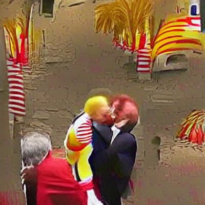 Surreal Kiss: Trump and Ronald McDonald