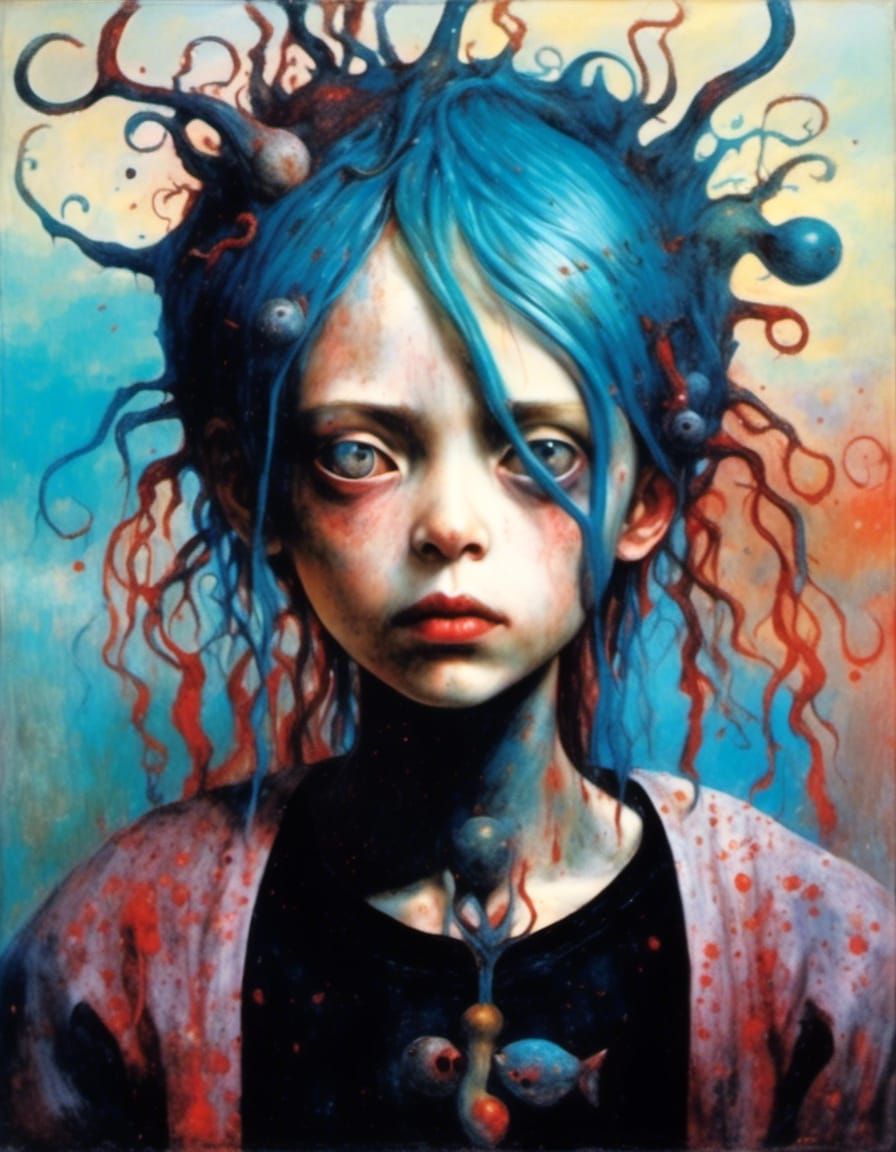 Dark Surrealism in Dreamlike Composition