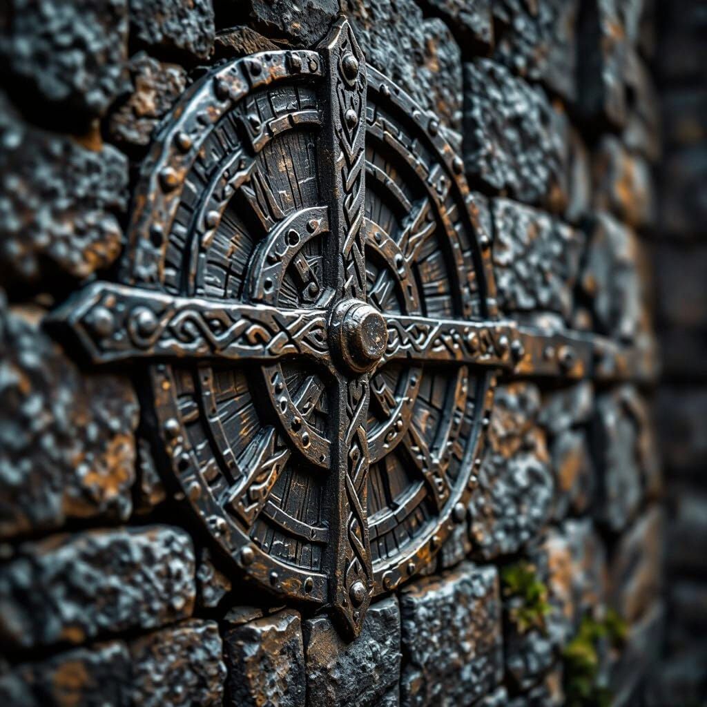 Viking Dungeon Wall Close-Up