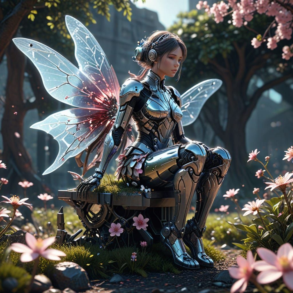Futuristic Fairy in Bloom