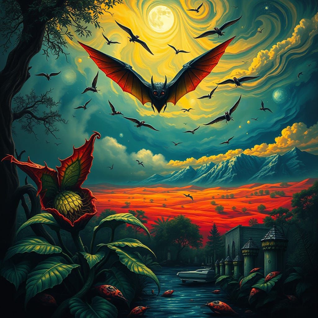 Botanical Wonders in a Dark, Mystical Swamp