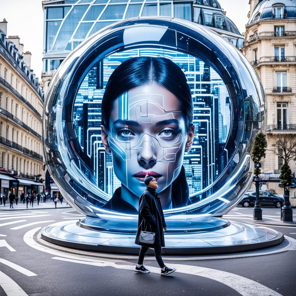 Futuristic Portrait in Paris's 7th Arrondissement