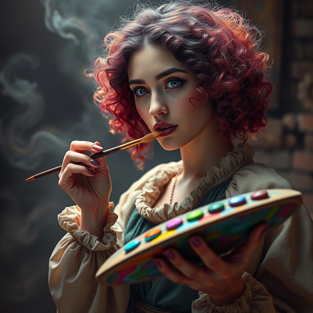 Enigmatic Artist Puts Final Touches to Mystical Canvas