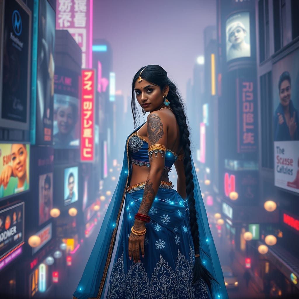 Futuristic Indian Princess Defies Modern City
