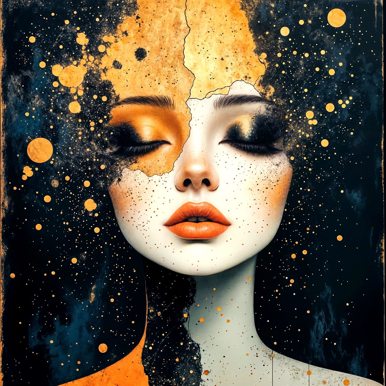 Abstract Portrait of a Woman at Universe's End