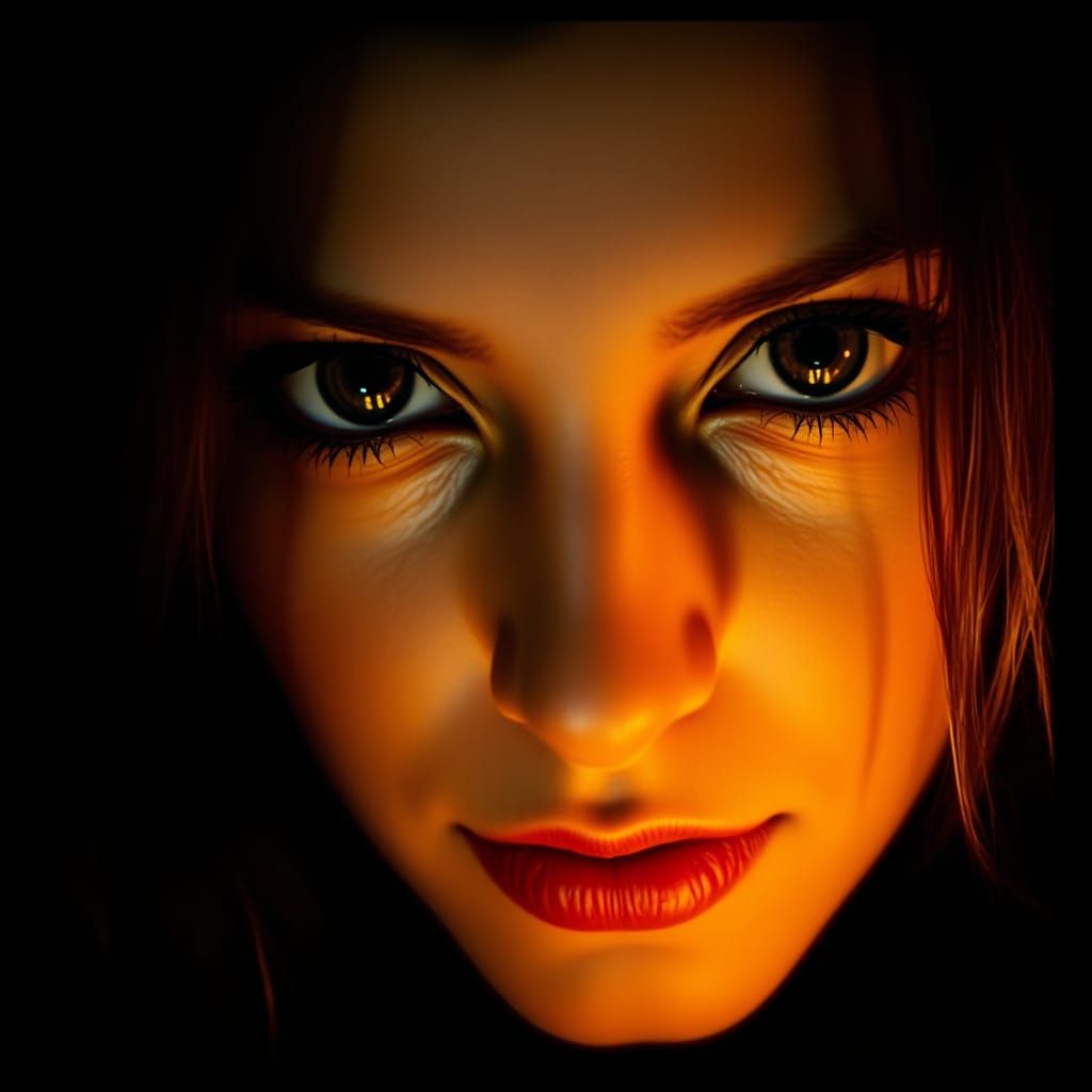 Soulful Eyes in Warm Cinematic Lighting