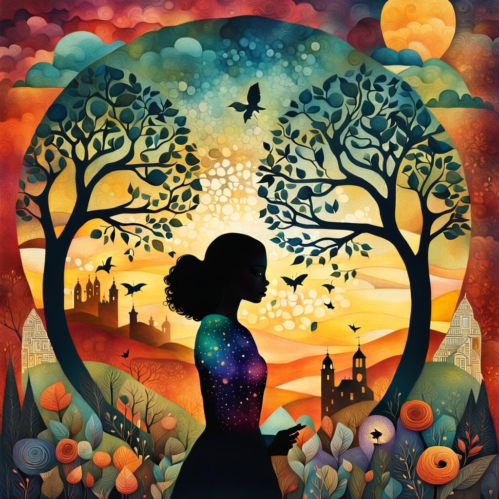 Inspirational Collage in Rich Colors and Surreal Photography