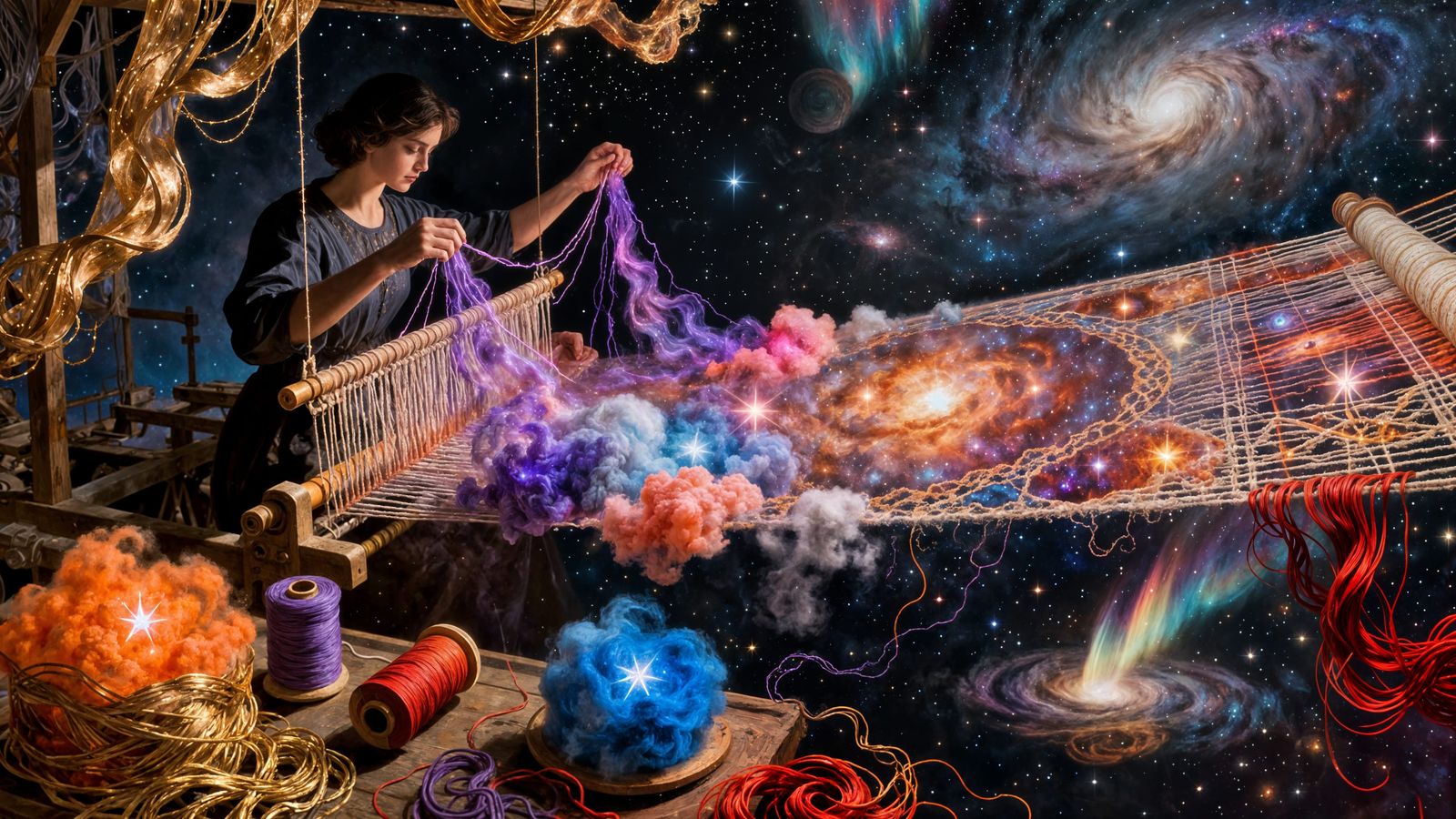 Cosmic Weaver Creates Nebula Tapestry on Celestial Loom