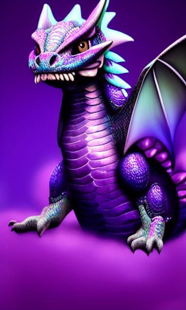 Adorable Pastel Galaxy Dragon-Kitty Digital Painting