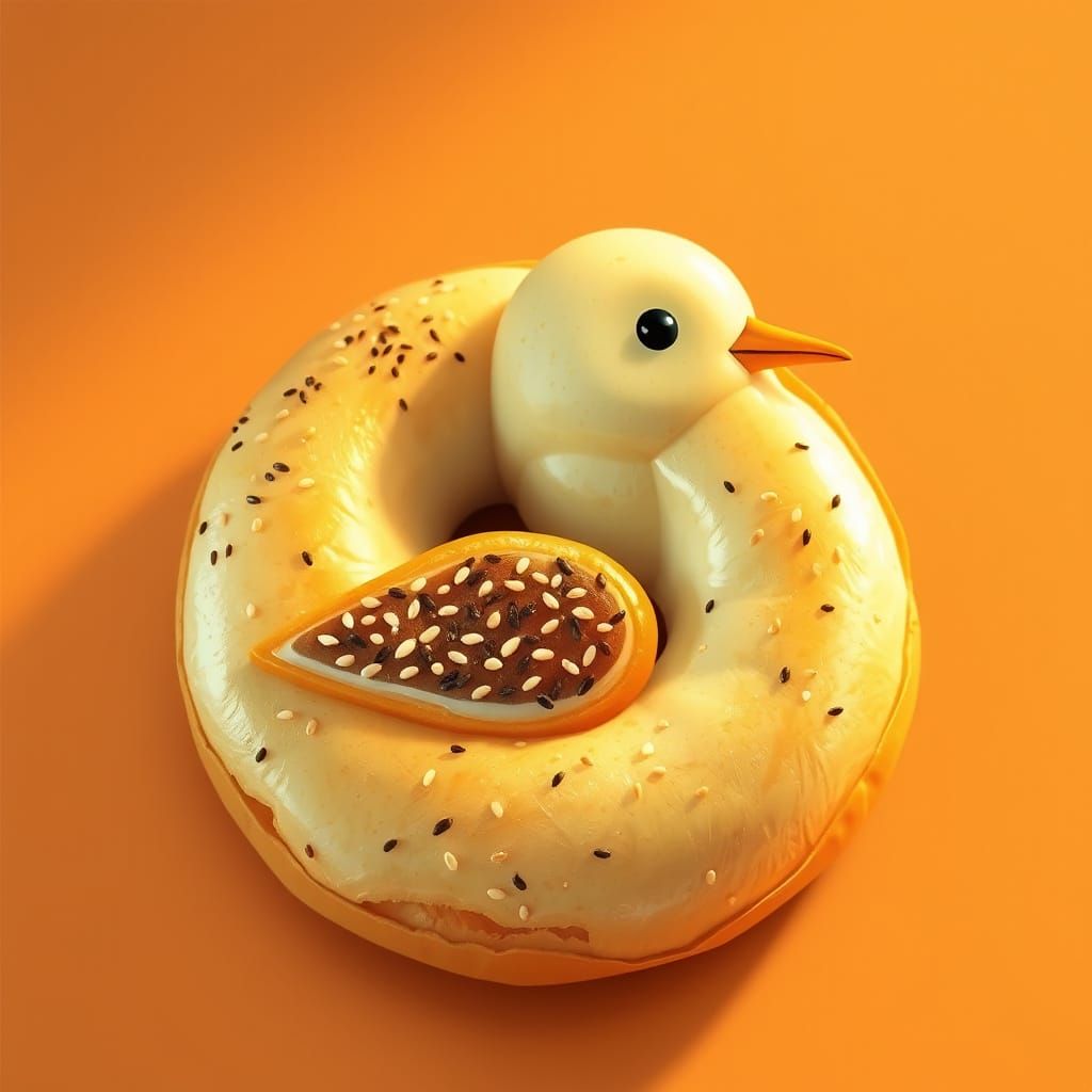 Seagull Bagel: A Whimsical Food Creation