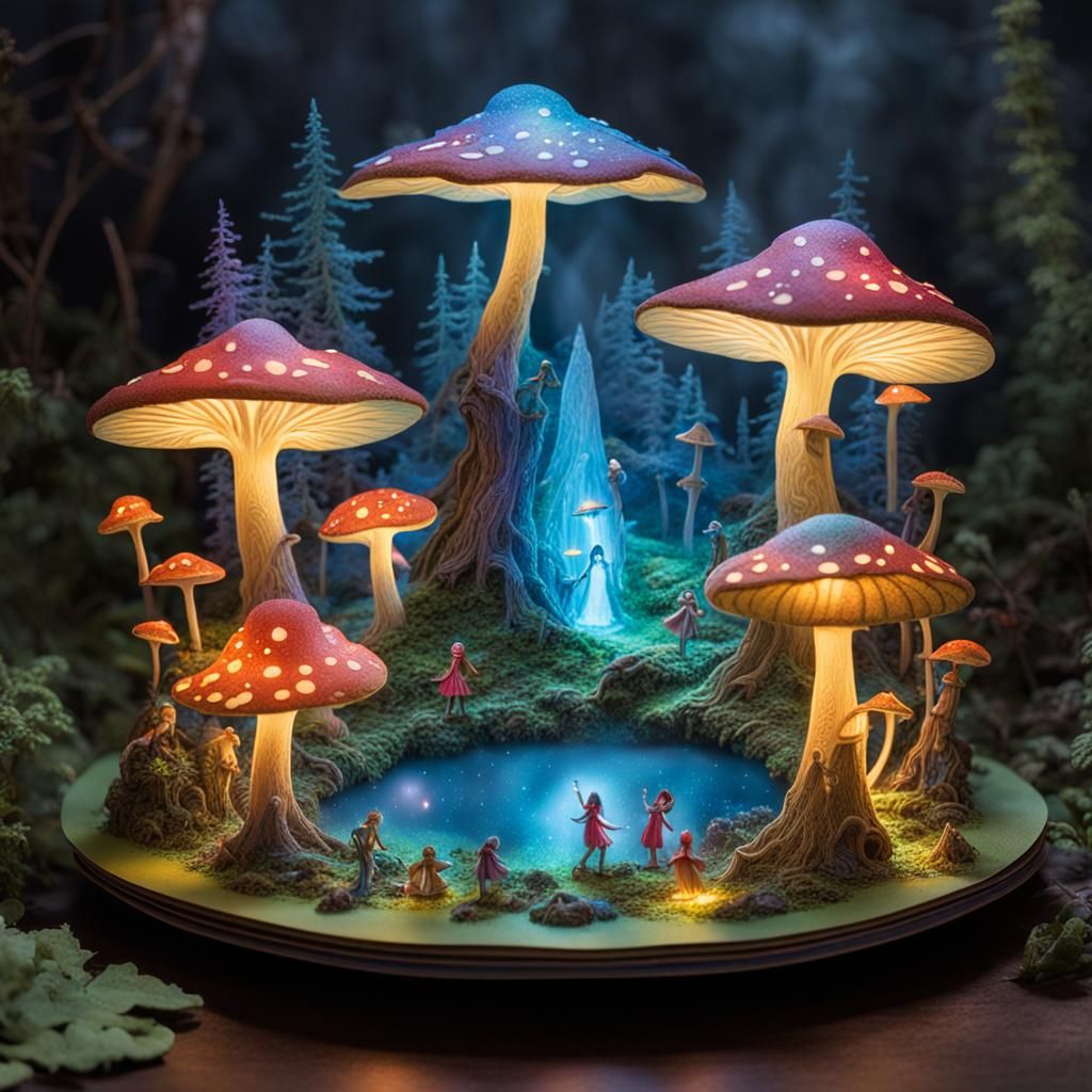 Fairies and Pixies in Bioluminescent Pop-Up Book