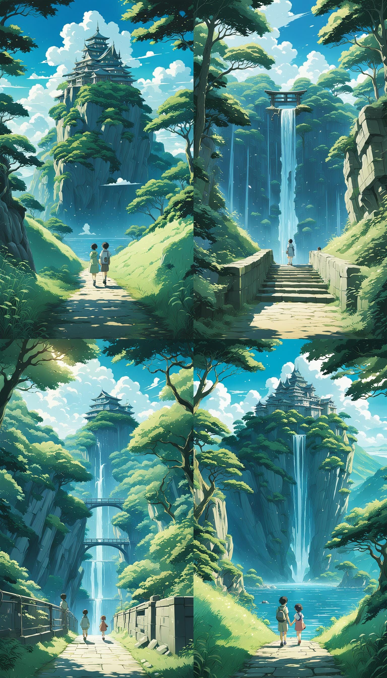 Anime Key Visual Inspired by Studio Ghibli