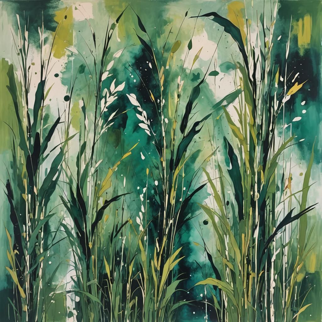 Abstract Wind Spirit in Complementary Colors