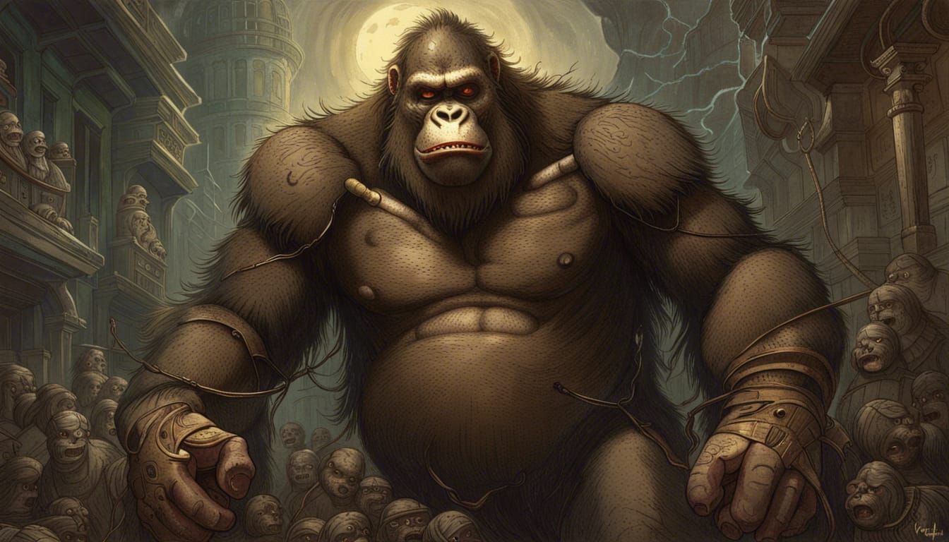 Cybernetic Kong Offspring: Horror Art