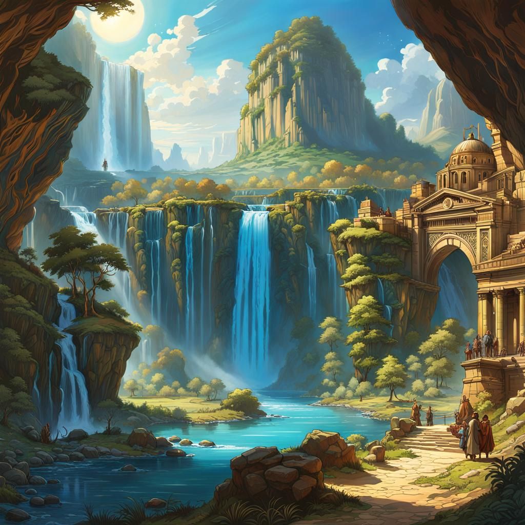 Neanderthal Cityscape: Ancient Civilization in Art Nouveau S...