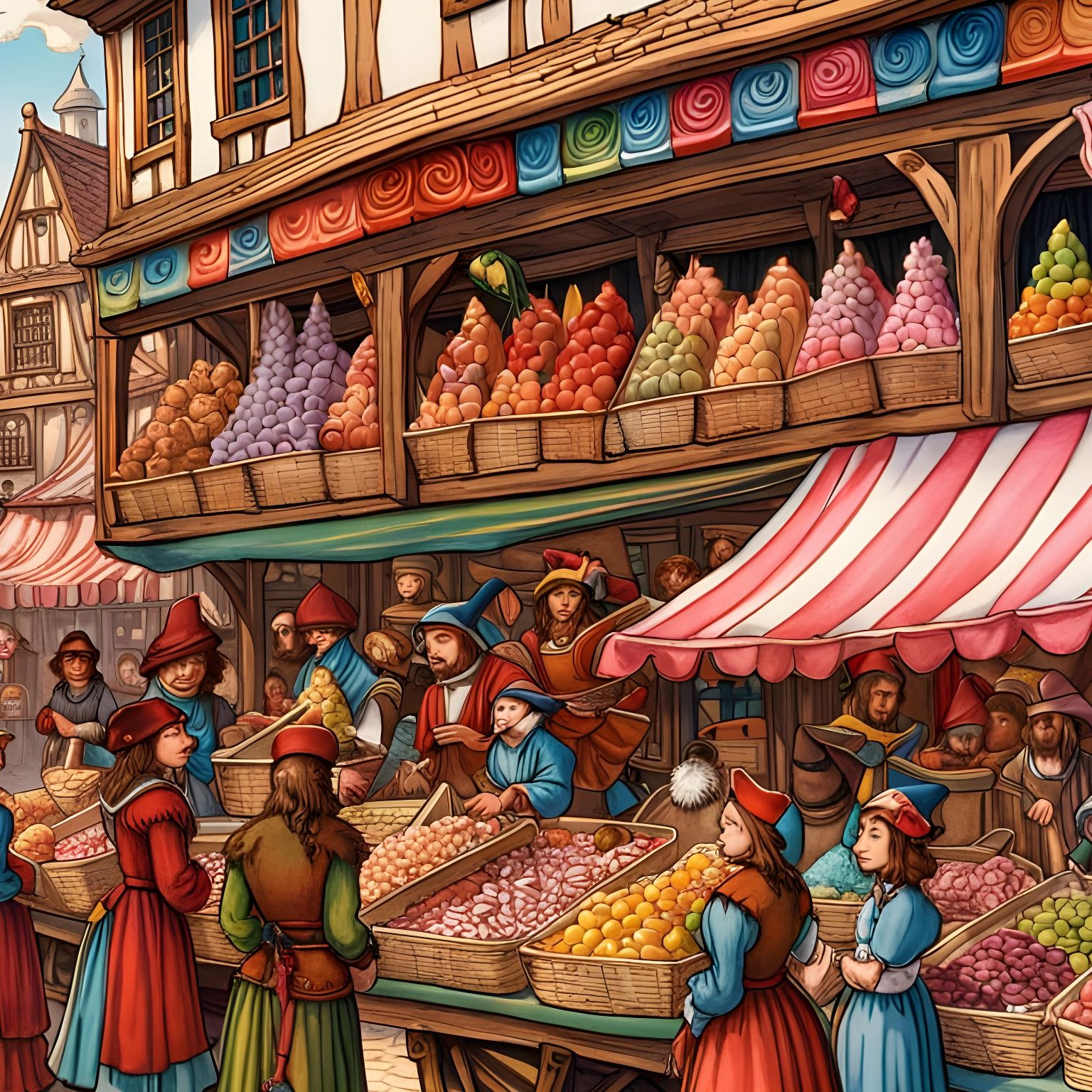 Candy Store Medieval market in Candyland