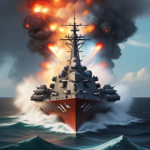 Giant Mecha Ferrari Warship Hybrid Concept Art