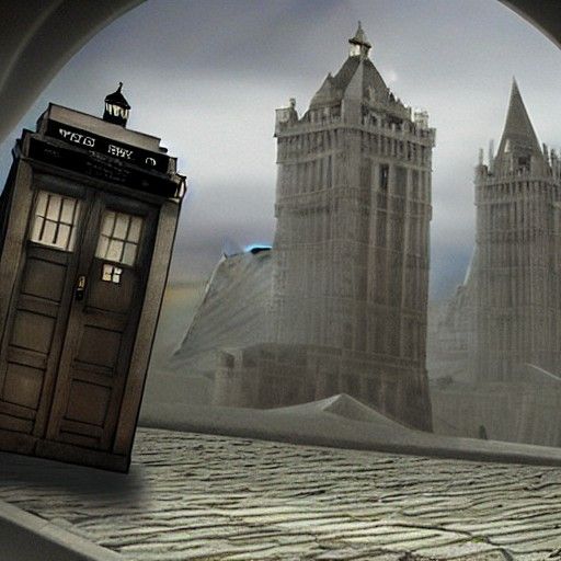 TARDIS Matte Painting from Doctor Who