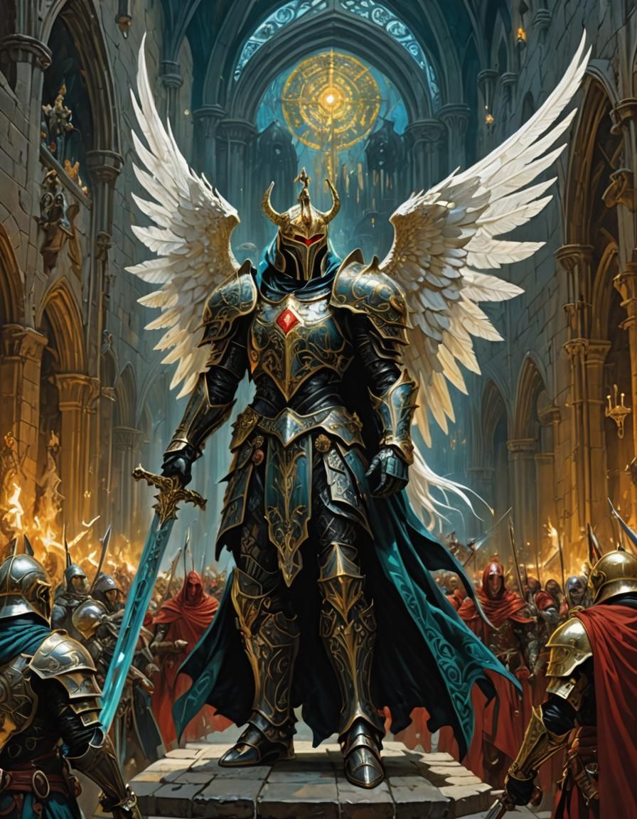 Dark Lich Paladin Among Comrades: Giancola and Blanche Style