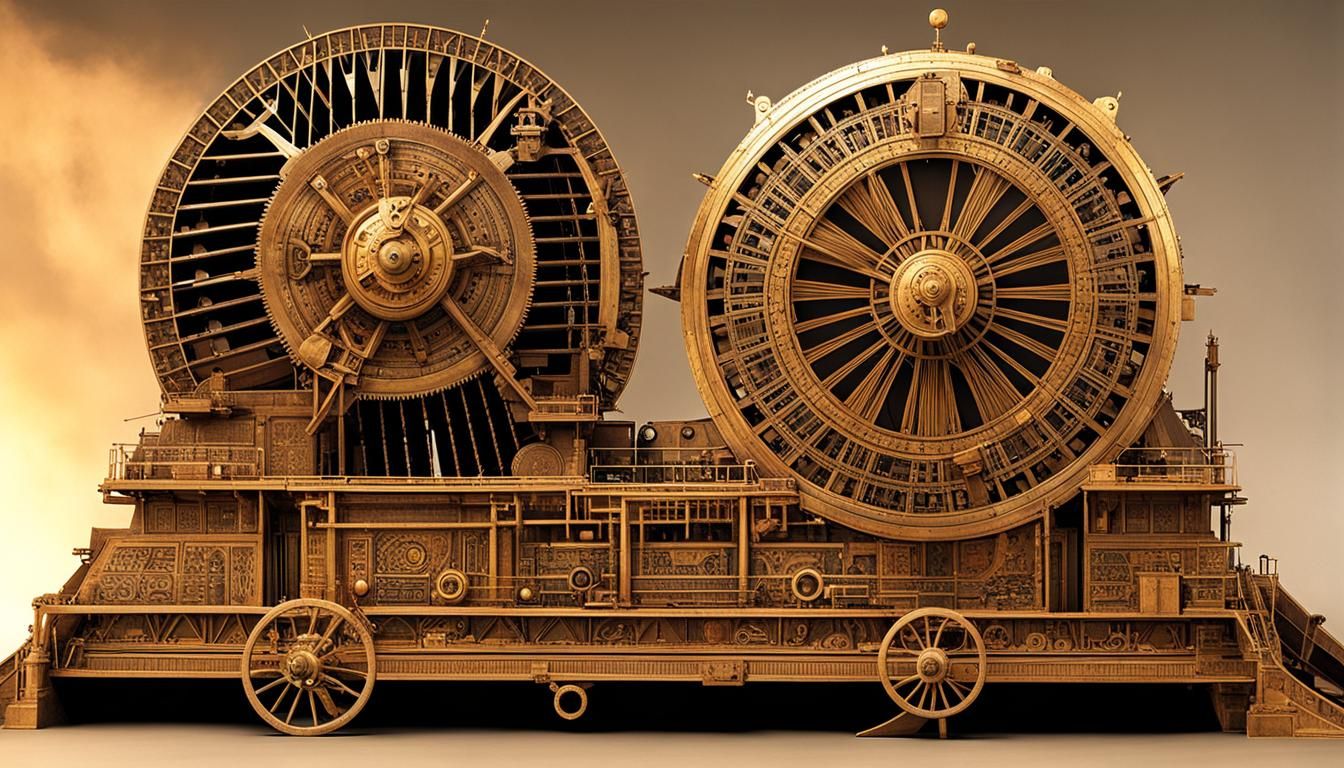 Steampunk Egyptian Stone Cutting Machine