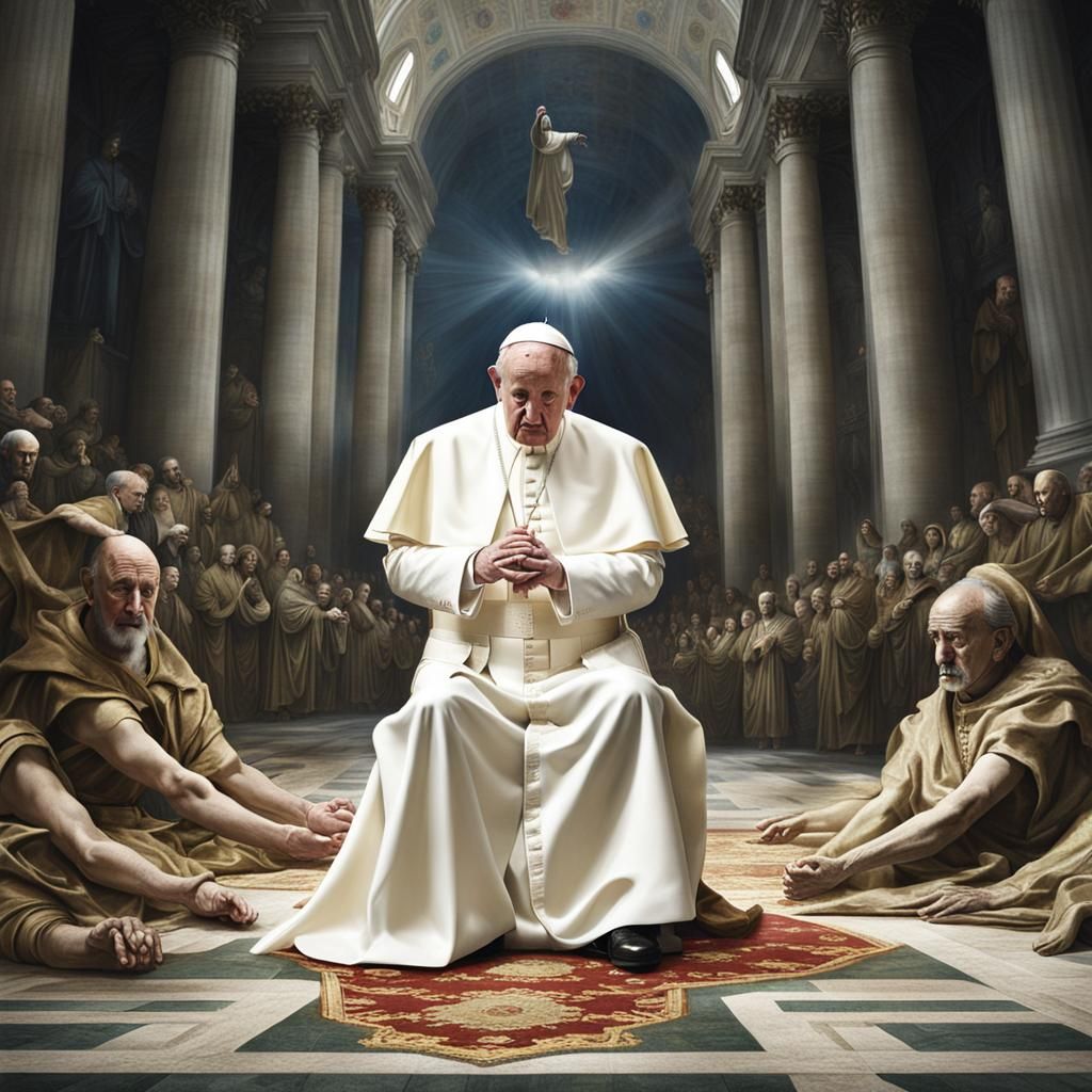 Pope Francis Prayers: A Realistic AI Image