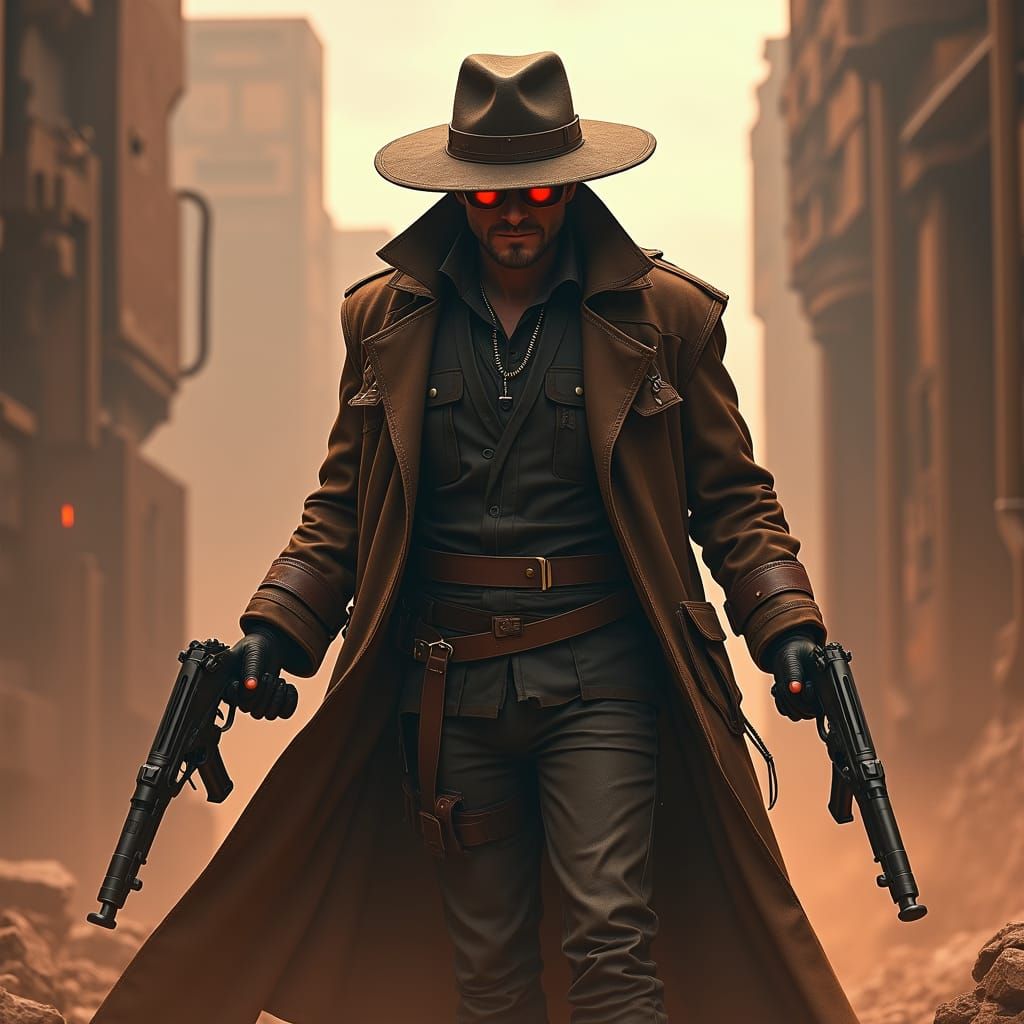 Star Wars Smuggler with Blasters in Gritty Sci-Fi