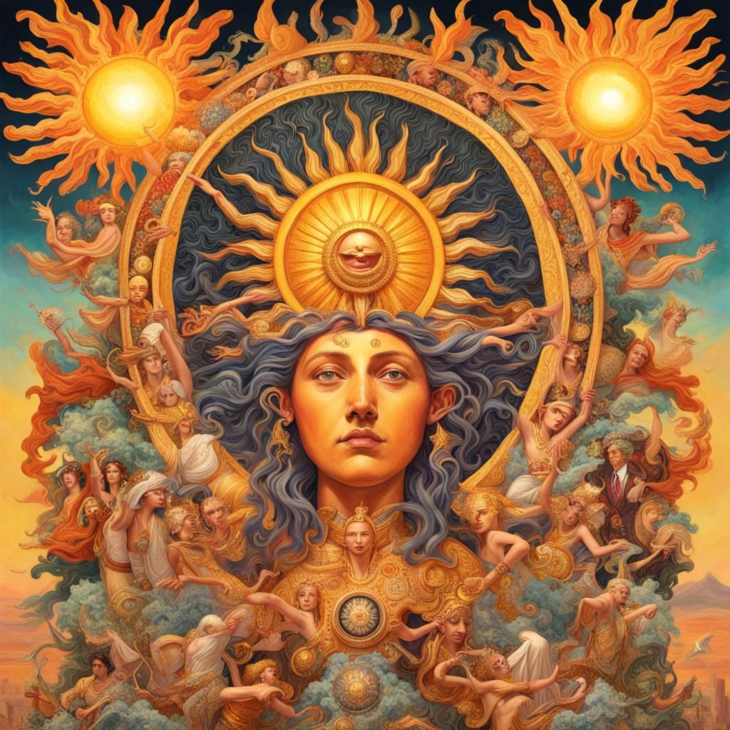 Maximalist Sun Gods Art