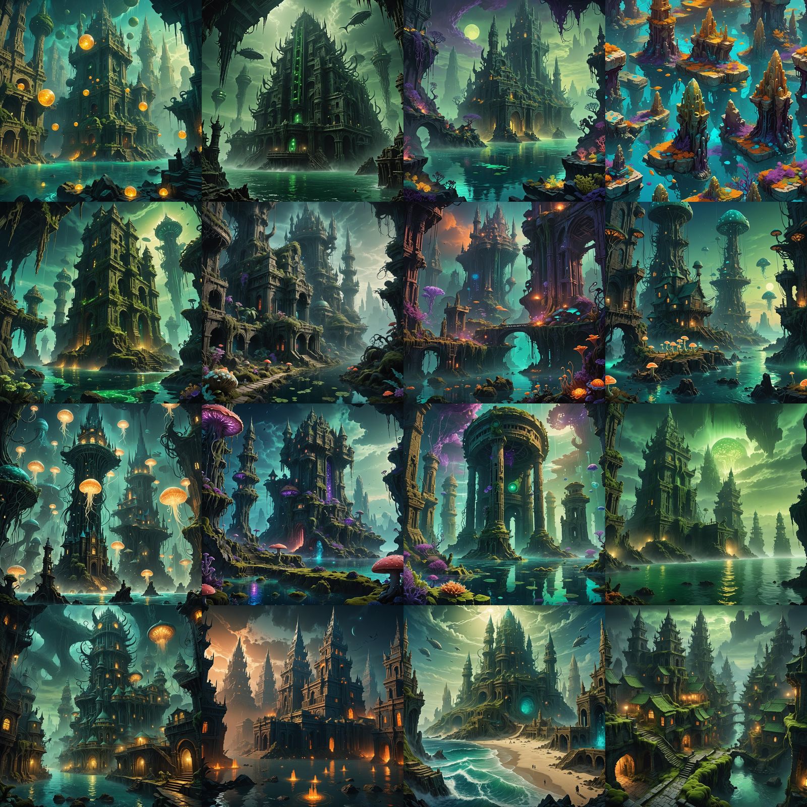 The Lost City of R'lyeh: Detailed Matte Painting