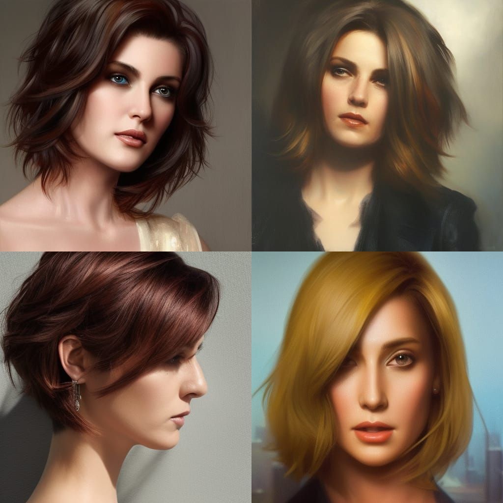 Plus sized middle aged woman with short hair