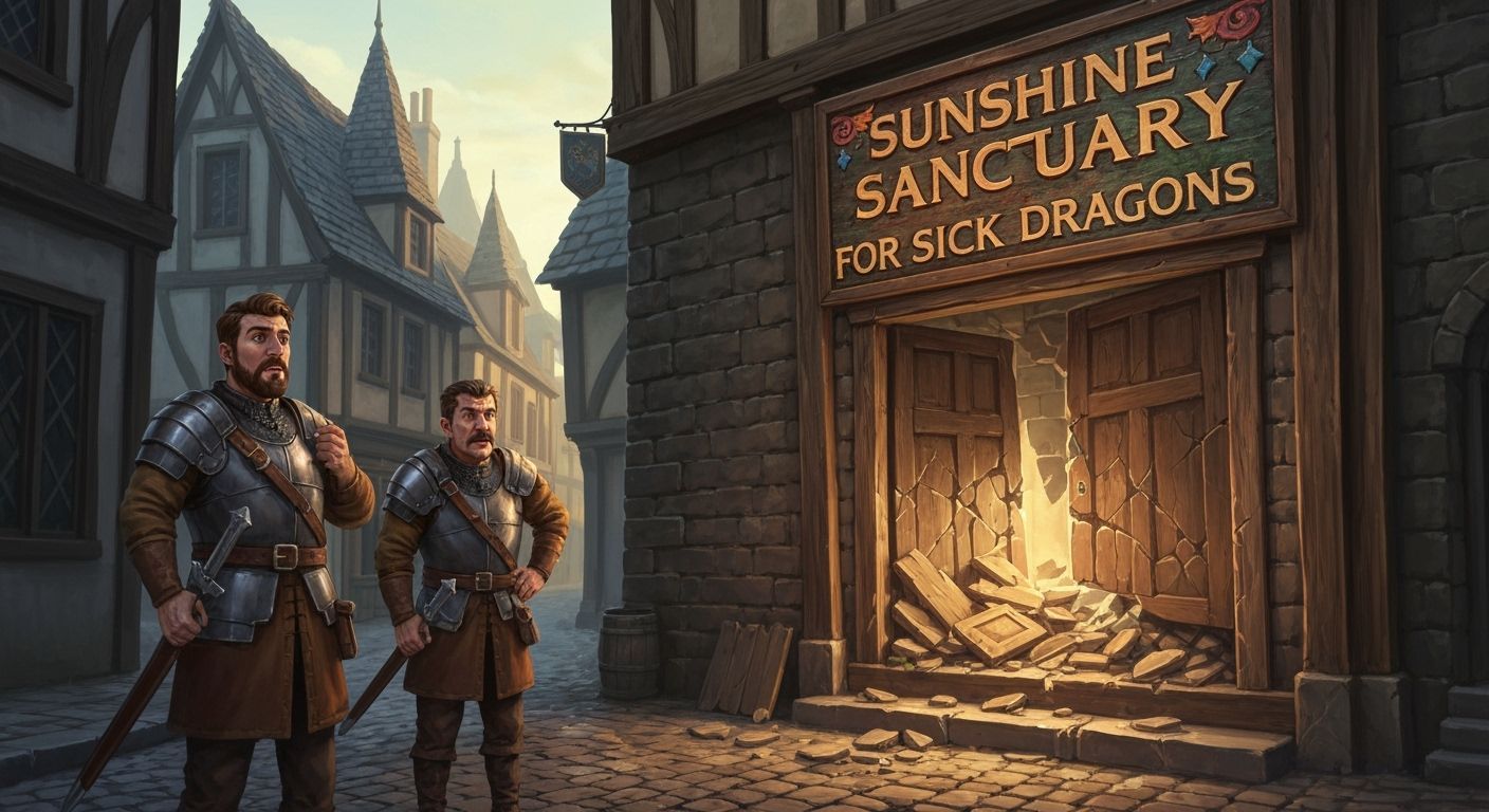 Medieval Guards Stunned by Dragon Sanctuary Break-in