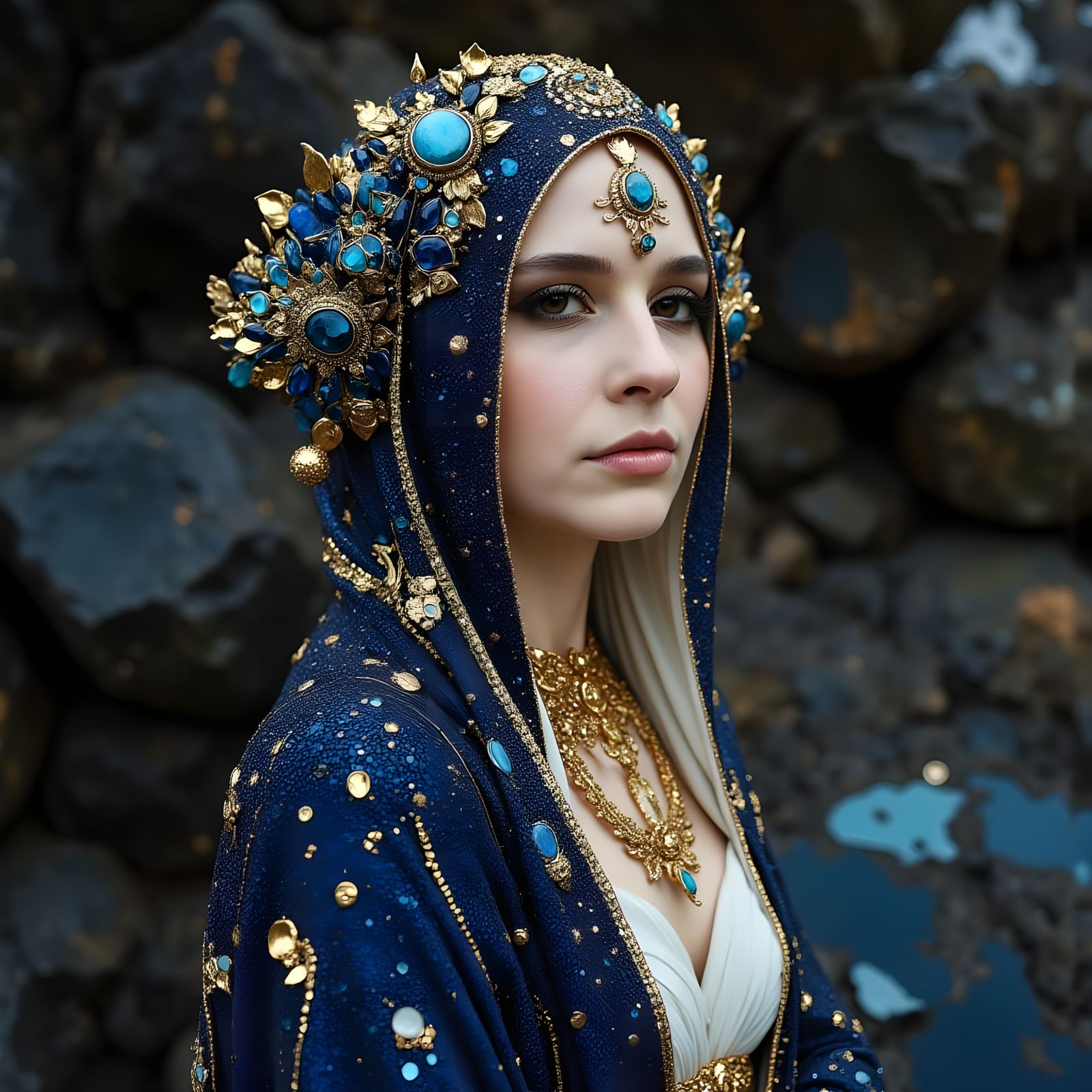 Ethereal Goddess in Dark Souls-Inspired Splendor