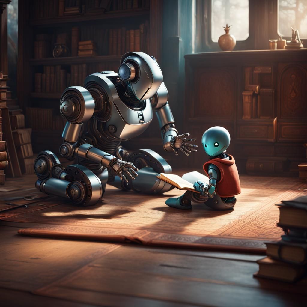 Robots Reading: Detailed Matte Painting in Deep Color