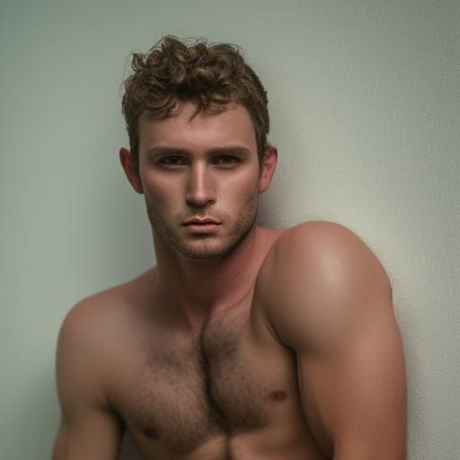 Hyperrealistic Portrait of Male Model with Sharp Focus