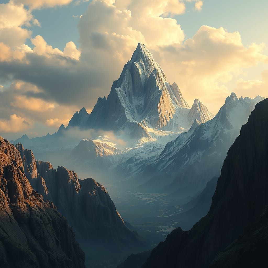 Futuristic St. Michael's Mount Landscape