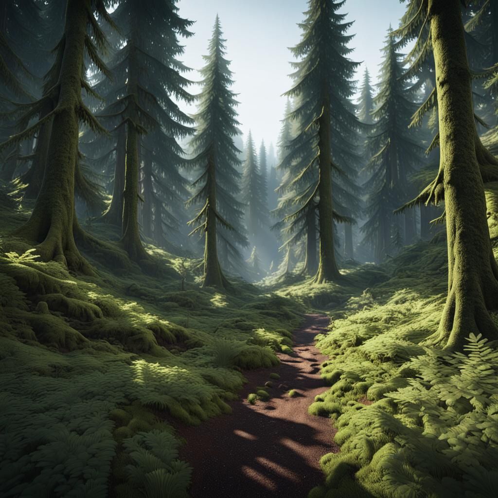Lush Forest in Washington State: 3D Game Cinematic