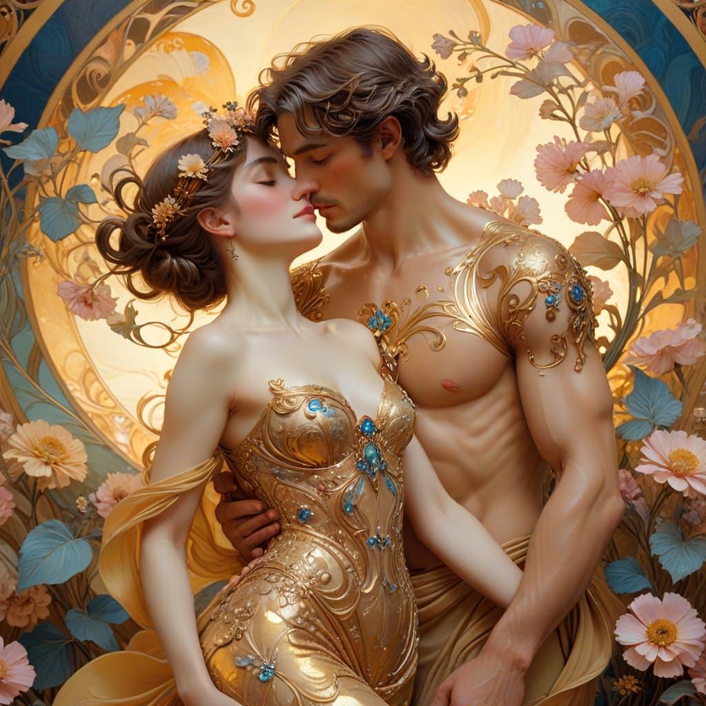 Ethereal Beauty in Golden Splendor