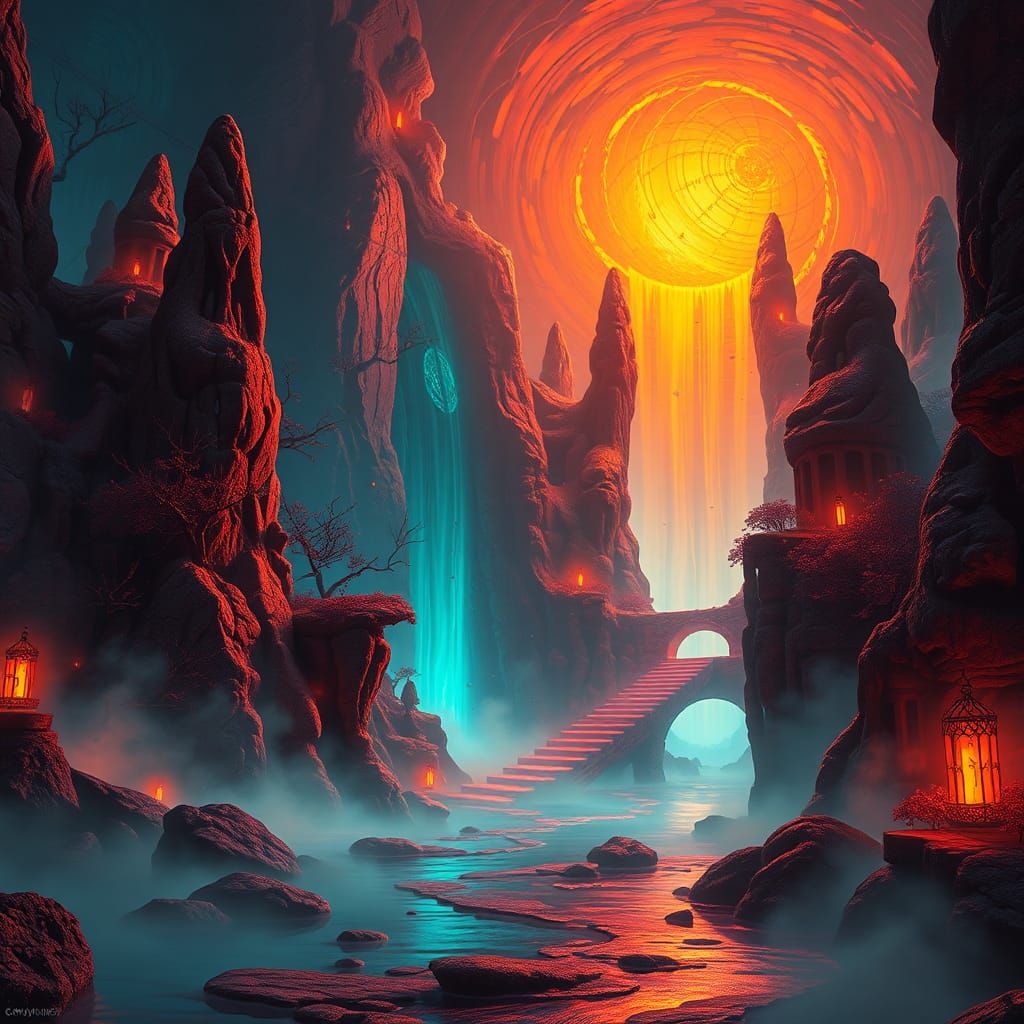 Mystical Concept Art in Art Nouveau Style