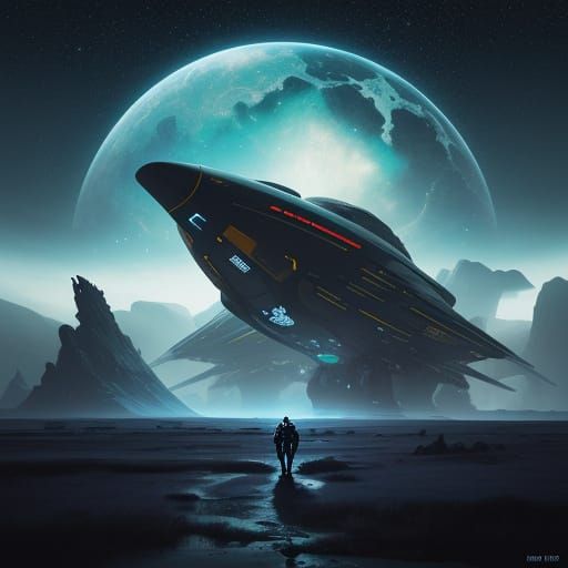 Retro-Futuristic Spaceship Lands on a Distant Planet in 70s ...