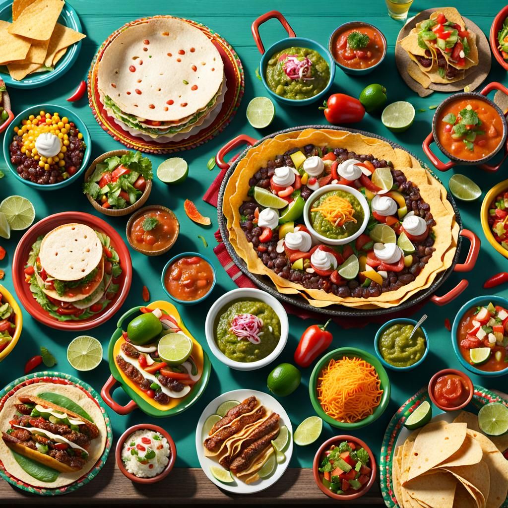 Cinco de Mayo Food Celebration in Photorealistic 8K