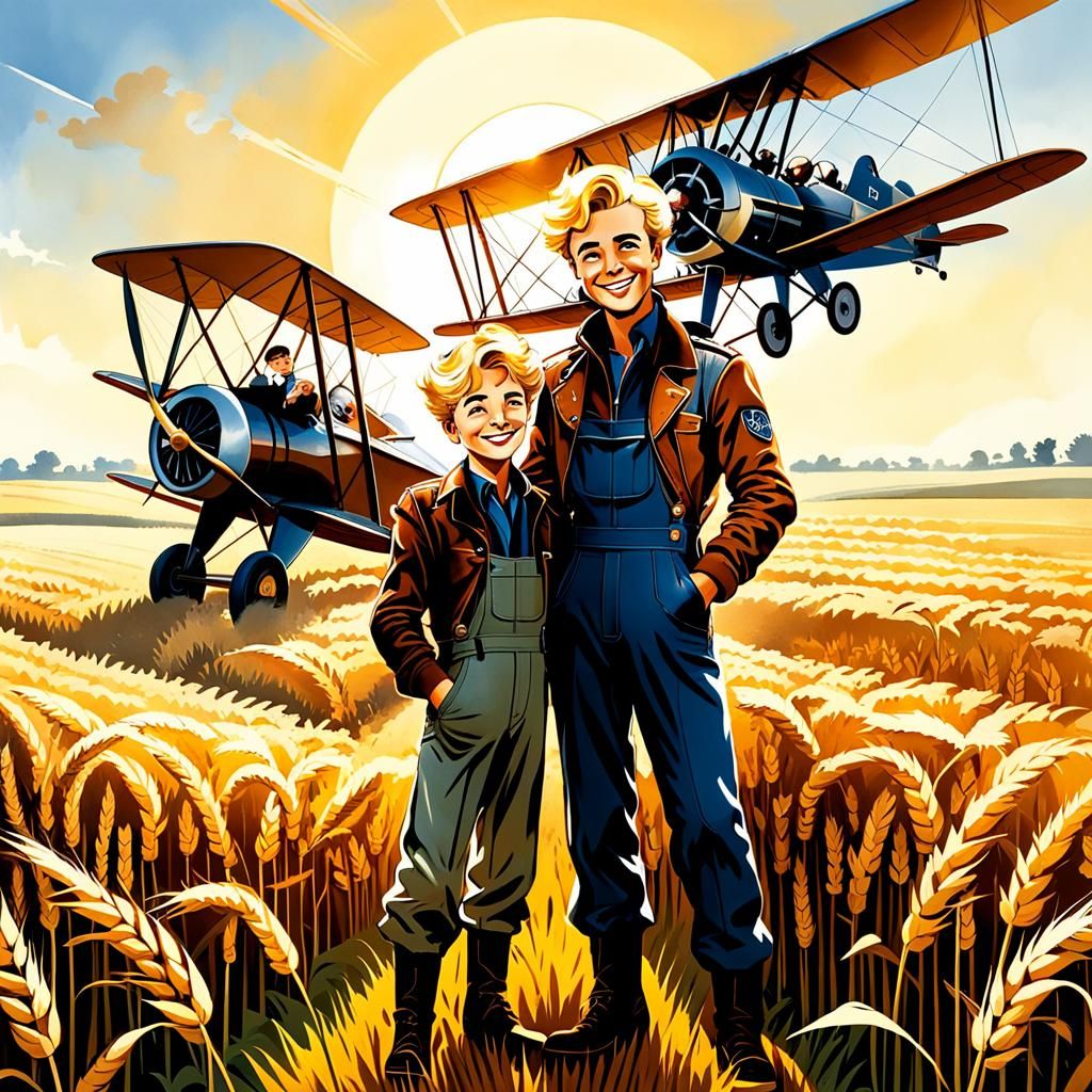 Saint-Exupery And the Little Prince in the wheat field!