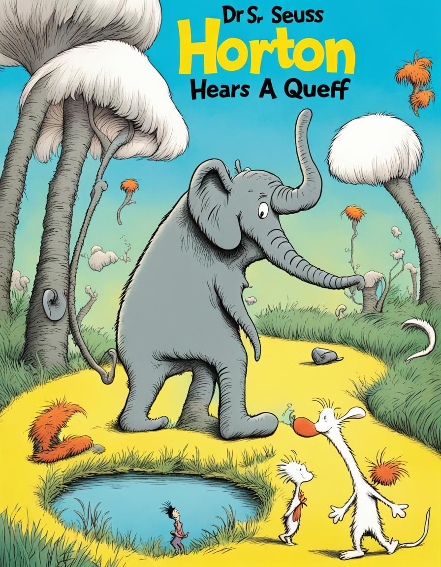 Dr. Seuss Style Book Cover Illustration