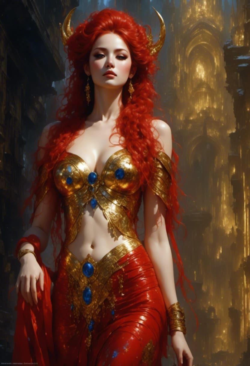 Stellar Goddess Portrait with Dramatic Lighting