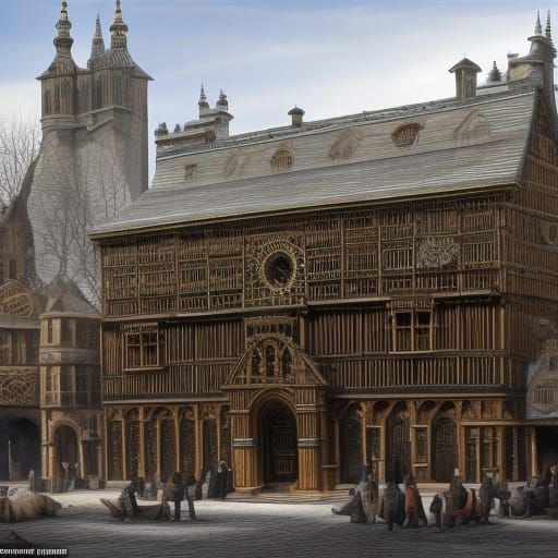 The Globe Theater in Stratford, Warwickshire.<lora:Architecture:1.0>