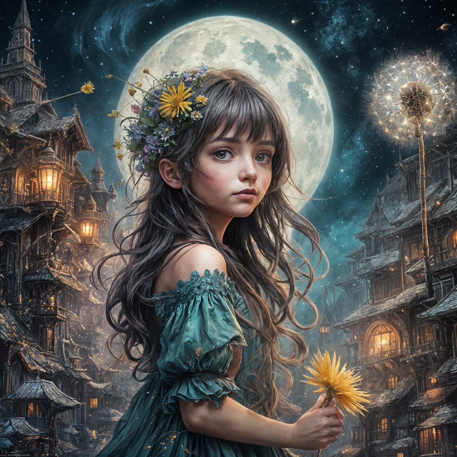 "La niña de la flor dorada"