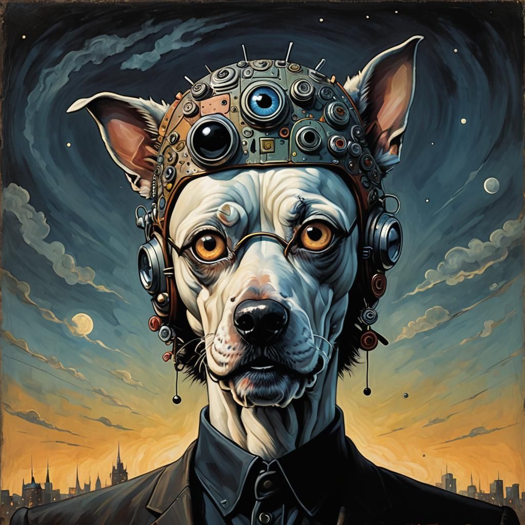 Funny Dogs in Art Brut Style