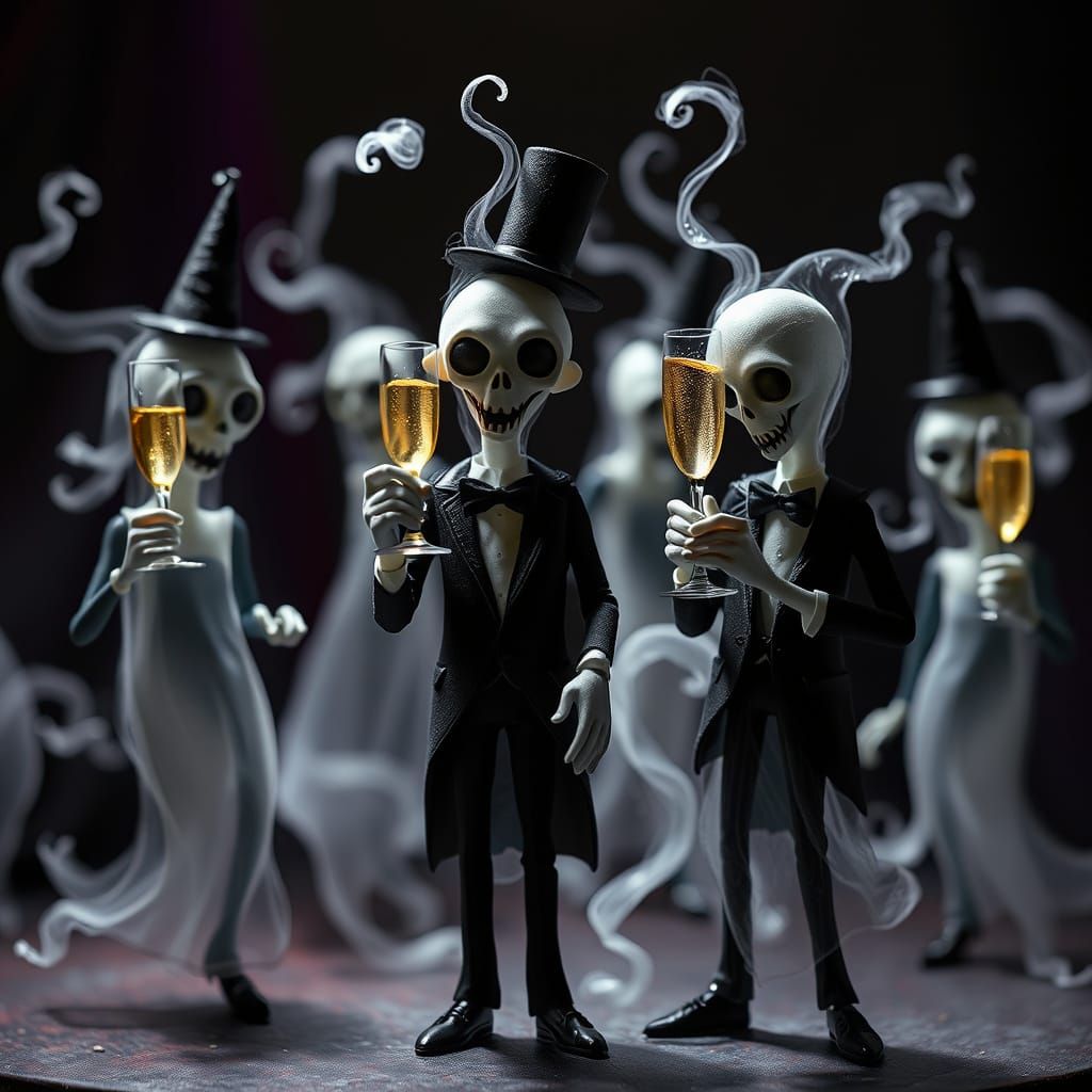 Creepy Tim Burton Claymation Ghost Party