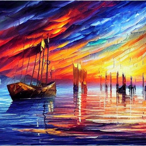 Langkawi Fishing Boats: Impressionist Twilight Seascape