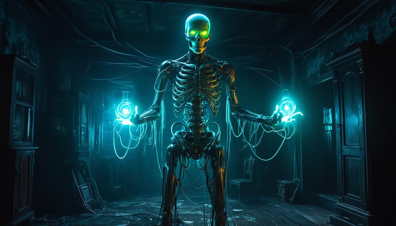 Biopunk Ghost in Haunted House